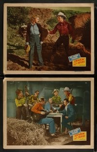 9r964 RAINBOW OVER TEXAS 2 LCs 1946 Roy Rogers, gorgeous Dale Evans, Sons of the Pioneers!