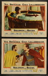 9r974 SOLOMON & SHEBA 2 LCs 1959 images of Yul Brynner with hair & sexiest Gina Lollobrigida!