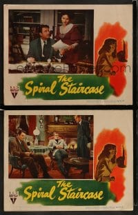 9r977 SPIRAL STAIRCASE 2 LCs 1946 Dorothy McGuire, Kent Smith, Brent, Fleming, Robert Siodmak!