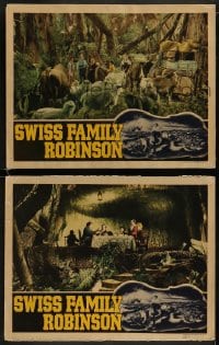 9r980 SWISS FAMILY ROBINSON 2 LCs 1940 Thomas Mitchell, Edna Best, Freddie Bartholomew, rare!