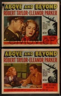 9r605 ABOVE & BEYOND 5 LCs 1952 great images of pilot Robert Taylor & sexiest Eleanor Parker!