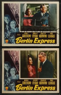 9r545 BERLIN EXPRESS 6 LCs 1948 Merle Oberon & Robert Ryan, directed by Jacques Tourneur!