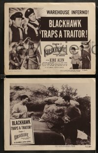 9r673 BLACKHAWK 4 chapter 2 LCs 1952 Kirk Alyn, D.C. comic book serial, Blackhawk Traps a Sailor!