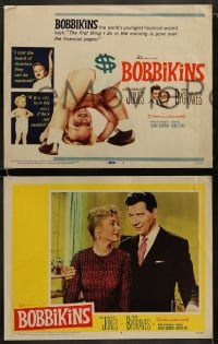 9r072 BOBBIKINS 8 LCs 1959 Shirley Jones & diapered baby financial wizard!