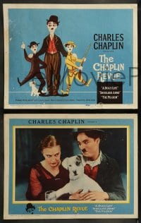 9r093 CHAPLIN REVUE 8 LCs 1960 Charlie comedy compilation, w/great TC artwork by Leo Kouper!