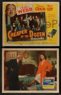 9r094 CHEAPER BY THE DOZEN 8 LCs 1950 Clifton Webb, Myrna Loy, Jeanne Crain & kids!