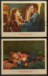 9r786 CIMARRON 3 LCs 1960 Anne Baxter & Maria Schell are both in love with Glenn Ford!