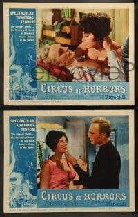9r787 CIRCUS OF HORRORS 3 LCs 1960 one man's lust made men into beasts & stripped women of souls!