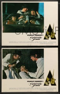 9r680 CLOCKWORK ORANGE 4 LCs 1972 Malcolm McDowell in Stanley Kubrick ultra-violence classic!