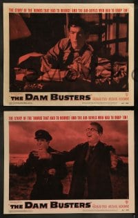 9r104 DAM BUSTERS 8 LCs 1955 Michael Redgrave & Richard Todd in WWII action!