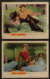 9r493 DAMN YANKEES 7 LCs 1958 baseball, super sexy barely-dressed Gwen Verdon in bed!