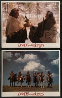 9r789 DANCES WITH WOLVES 3 LCs 1990 Greene, Costner & Native American Indians!