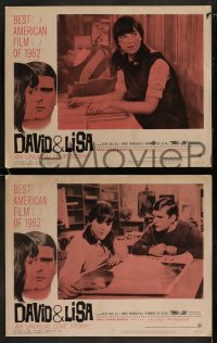9r108 DAVID & LISA 8 LCs 1963 Kier Dullea & Janet Margolin, Frank Perry mental hospital drama!