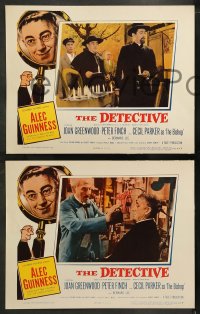 9r793 DETECTIVE 3 LCs 1954 great images of Alec Guinness, Peter Finch, Cecil Parker!