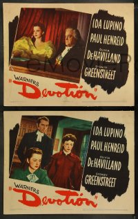 9r794 DEVOTION 3 LCs 1946 Ida Lupino, Olivia De Havilland, Nancy Coleman & Paul Henreid!