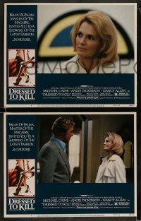 9r122 DRESSED TO KILL 8 LCs 1980 Brian De Palma directed, sexy Angie Dickinson, Michael Caine!