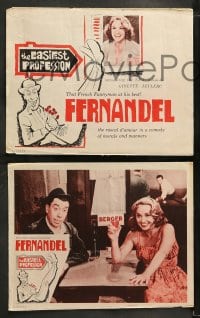 9r688 EASIEST PROFESSION 4 LCs 1960 great images of Fernandel & Maria Mauban!