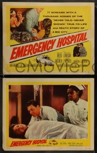 9r128 EMERGENCY HOSPITAL 8 LCs 1956 great images of Margaret Lindsay & Walter Reed!
