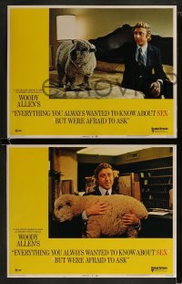 9r131 EVERYTHING YOU ALWAYS WANTED TO KNOW ABOUT SEX 8 LCs 1972 Woody Allen, Gene Wilder w/sheep!
