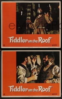 9r135 FIDDLER ON THE ROOF 8 LCs 1971 great images of Topol, Norman Jewison musical!