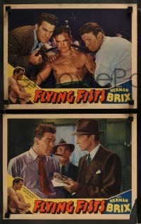 9r495 FLYING FISTS 7 LCs 1937 great images of boxer Bruce Herman Brix Bennet as boxer!