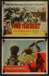 9r145 FOUR FEATHERS 8 LCs R1948 Zoltan Korda epic, Clements, June Duprez, w/ great battle tc art!