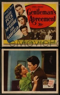 9r155 GENTLEMAN'S AGREEMENT 8 LCs 1947 Elia Kazan, Gregory Peck, Dorothy McGuire, John Garfield