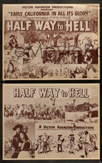 9r174 HALF WAY TO HELL 8 LCs 1961 Al Adamson, David Lloyd, wacky teen western images!