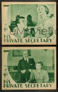 9r705 HIS PRIVATE SECRETARY 4 LCs 1933 great images of young John Wayne and gorgeous Evalyn Knapp!