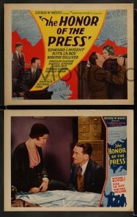 9r195 HONOR OF THE PRESS 8 LCs 1932 artwork by crooked newspaper owner Wheeler Oakman, Rita LaRoy!