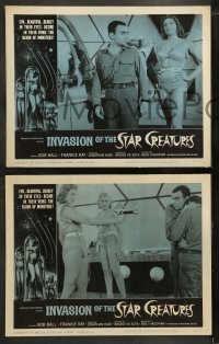 9r711 INVASION OF THE STAR CREATURES 4 LCs 1962 evil, beautiful, in their veins - blood of monsters!
