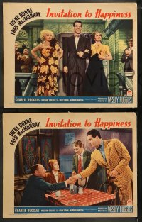 9r713 INVITATION TO HAPPINESS 4 LCs 1939 great images of Irene Dunne, boxer Fred MacMurray!