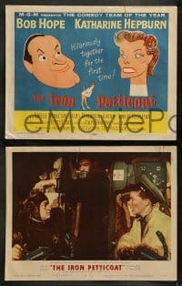 9r217 IRON PETTICOAT 8 LCs 1956 w/great tc art of Bob Hope & Katharine Hepburn hilarious together!