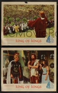 9r225 KING OF KINGS 8 LCs 1961 Nicholas Ray Biblical epic, Hurd Hatfield as Pontius Pilate!