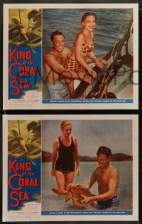 9r226 KING OF THE CORAL SEA 8 LCs 1956 scuba divers Chips Rafferty & Ilma Adey in Australia!