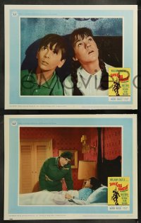 9r233 LET'S KILL UNCLE 8 LCs 1966 William Castle, Nigel Green & Mary Badham in haunted house!