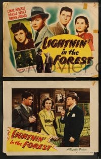 9r236 LIGHTNIN' IN THE FOREST 8 LCs 1948 Lynne Roberts, Donald Barry, Warren Douglas, Adrian Booth