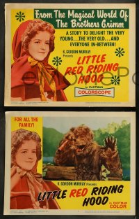 9r239 LITTLE RED RIDING HOOD 8 LCs 1963 La Caperucita Roja, Brothers Grimm fairy tale!