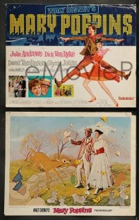 9r260 MARY POPPINS 8 LCs R1973 Julie Andrews & Dick Van Dyke in Walt Disney's musical classic!