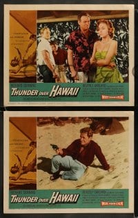 9r277 NAKED PARADISE 8 LCs R1960 Beverly Garland, Richard Denning, Miller, Thunder Over Hawaii!