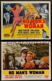 9r284 NO MAN'S WOMAN 8 LCs 1955 great images of John Archer, sexy bad girl Marie Windsor!