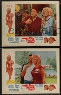 9r301 PANIC BUTTON 8 LCs 1964 Maurice Chevalier, sexy Jayne Mansfield, Eleanor Parker