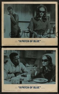 9r305 PATCH OF BLUE 8 LCs 1966 Sidney Poitier & Elizabeth Hartman are captive in their own world!
