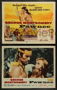 9r306 PAWNEE 8 LCs 1957 Native American George Montgomery, gorgeous Lola Albright!