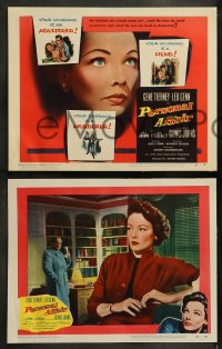 9r308 PERSONAL AFFAIR 8 LCs 1954 Gene Tierney thinks husband Leo Genn has affair with his student!