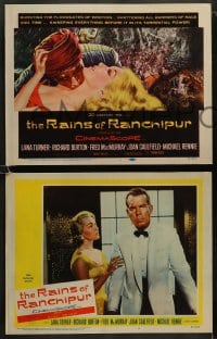 9r329 RAINS OF RANCHIPUR 8 LCs 1955 Lana Turner, Richard Burton, Fred MacMurray, Michael Rennie!