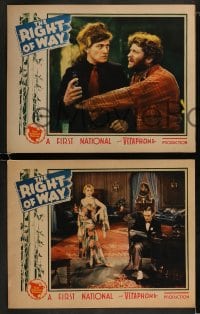 9r590 RIGHT OF WAY 6 LCs 1931 Loretta Young, Conrad Nagel, Fred Kohler, Yola D'Avril!