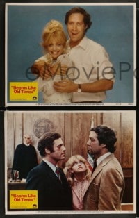 9r352 SEEMS LIKE OLD TIMES 8 LCs 1980 great images of Chevy Chase, sexy Goldie Hawn, Charles Grodin
