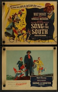 9r377 SONG OF THE SOUTH 8 LCs R1956 Walt Disney, Uncle Remus, cartoon Br'er Rabbit & Br'er Bear!