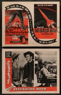 9r402 SUNDOWNERS/DESTINATION MOON 8 LCs 1954 western/sci-fi double-bill, the show of shows!